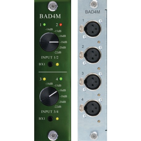 Burl Audio BAD4M Tarjeta ADC 4 canales Mastering Grade para B16 y B80 con transformador conmutable BX5 op-amp NextGen BOPA11 y 