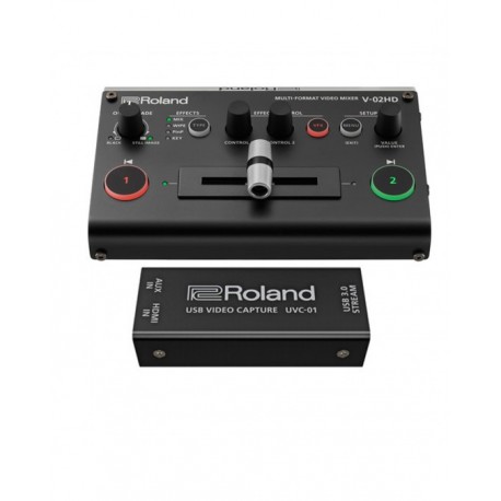 V-02HD STR Kit que incluye la Video Switcher V-02HD + Capturadora de video para Streaming por ROLAND